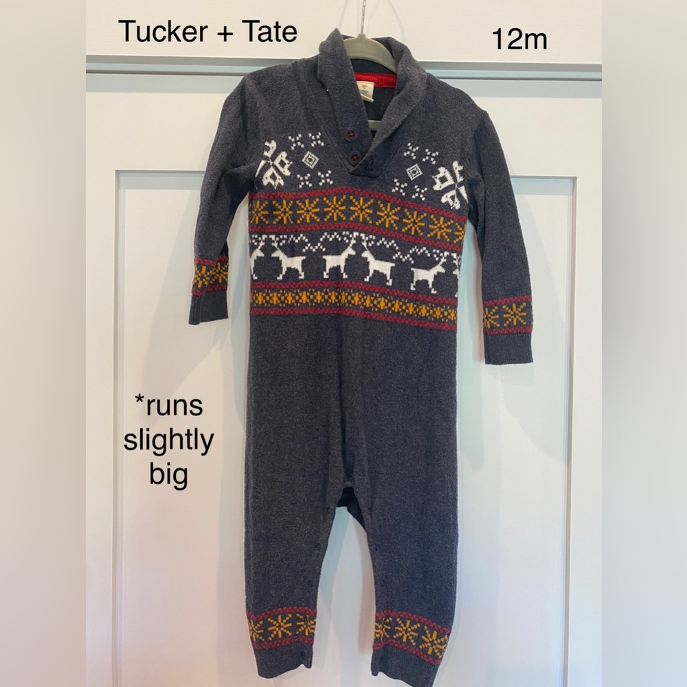Tucker + Tate holiday / Christmas 12m-18m Onesie.